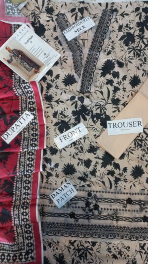 SOBIA NAZIR Full Heavy Embroidery Suit With Chiffon Printed Dupatta