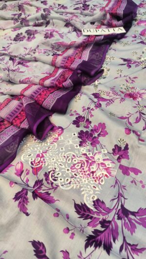 5 (4) GULAHMED Lawn Printed Embroidered Daman Suit