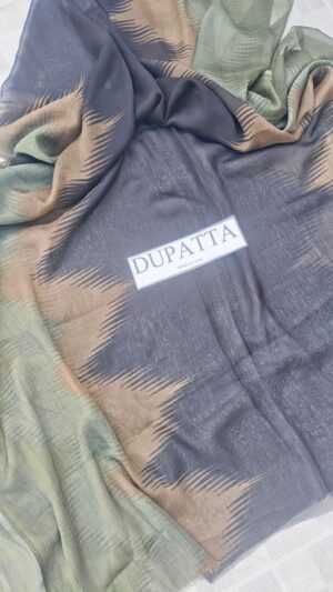 5a (2) IZNIK Lawn Printed Suit with Embroidered Daman Patch