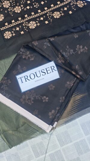 5a (6) IZNIK Lawn Printed Suit with Embroidered Daman Patch