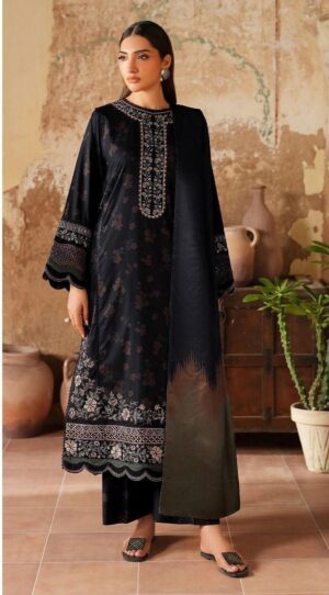 5b IZNIK Lawn Printed Suit with Embroidered Daman Patch