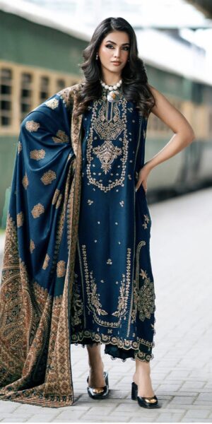 6 MARIA B Full Heavy Embroidery Lawn 3pc Suit