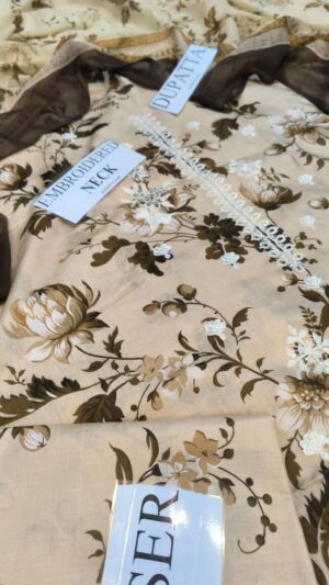 GULAHMED Lawn Printed Shirt With Embroidery