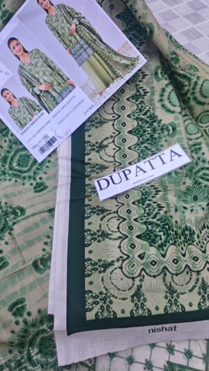 6a (2) NISHAT Branded Embroidered Daman 3pc Lawn Suit