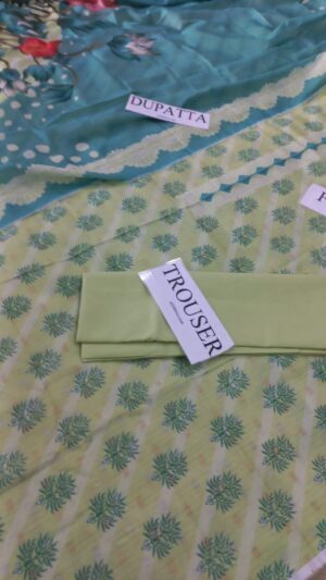 7 (2) JACQUARD Lawn Printed Suit With Viol Dupatta