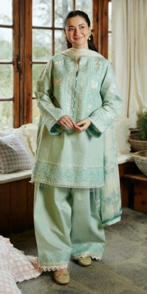 7 ZARA SHAHJAHAN Lawn Embroidered 3pc Suit