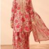 MARIA B Lawn Fabric Unstitched Suit With Embroidered Neck