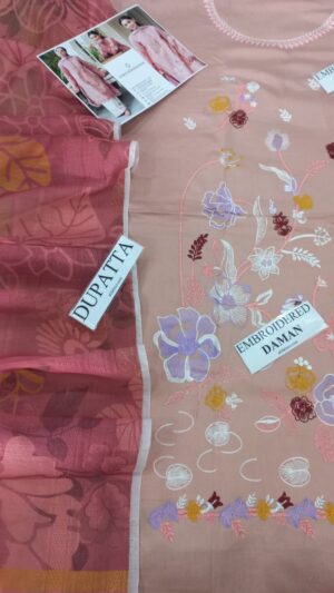 ZARA SHAHJAHAN Lawn Full Embroidered 3pcs Suit