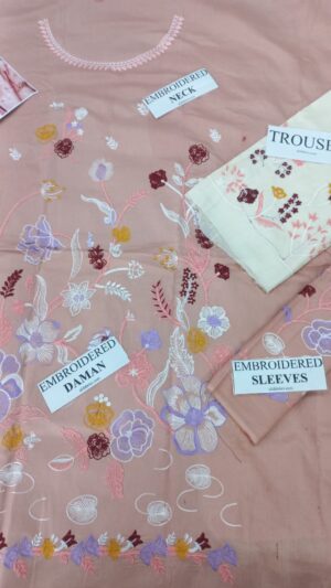 ZARA SHAHJAHAN Lawn Full Embroidered 3pcs Suit