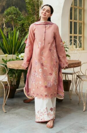 ZARA SHAHJAHAN Lawn Full Embroidered 3pcs Suit