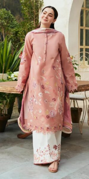 8 ZARA SHAHJAHAN Lawn Full Embroidered 3pcs Suit