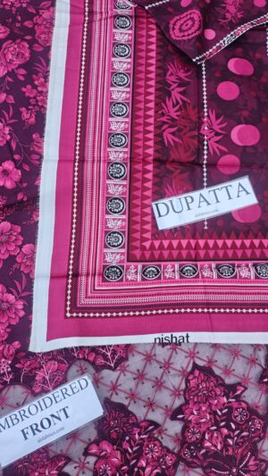 8a (3) NISHAT Daman Embroidered Lawn Printed 3pc Suit