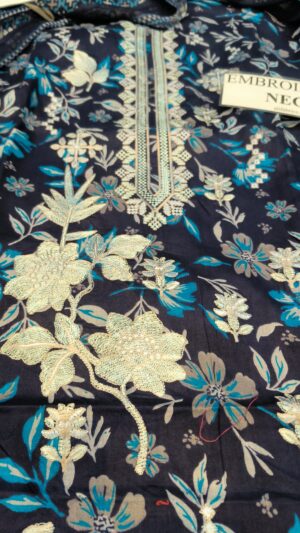 JAZMIN Lawn Printed Suit With Embroidery Daman