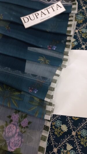 SOBIA NAZIR Heavy Embroidered Daman 3pc Lawn Suit