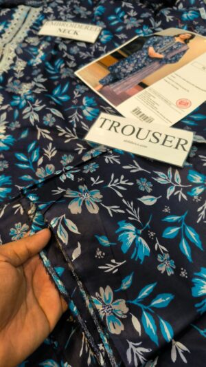 JAZMIN Lawn Printed Suit With Embroidery Daman