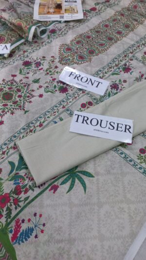 9 JASMINE Lawn Printed Suit With Printed NeckLine 3pc