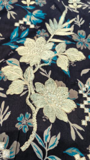 JAZMIN Lawn Printed Suit With Embroidery Daman