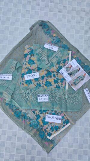 BOROQUE Lawn Printed Suit With Dyed Trouser