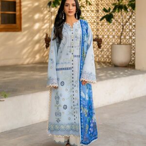 Roheenaz Lawn Fabric Unstitched 3pc Suit