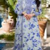 Afrozeh Printed Lawn Suit With Embroidery Patches