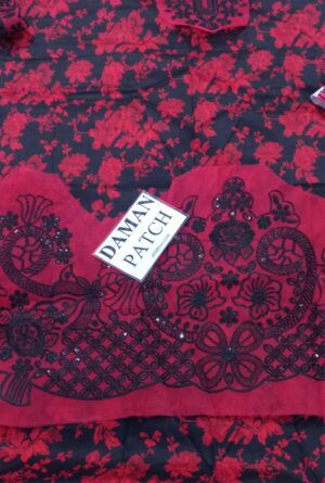 MOHAGNI 3pc Lawn Printed Suit with Patches