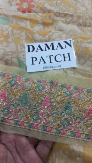 FARASHA Embroidered Neck 3pc Lawn Fabric Suit