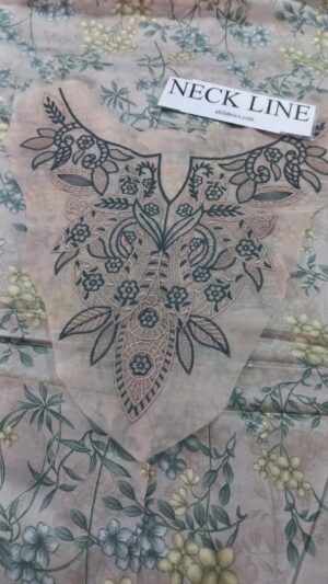 BAROQUE Embroidered Daman Lawn Fabric 3pc Suit