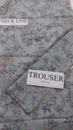 Baroque Printed Lawn 3pcs Suit Embroidered Patches