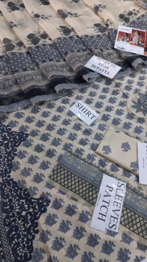 IZNIK Lawn Fabric Printed Daman 3pc Suit