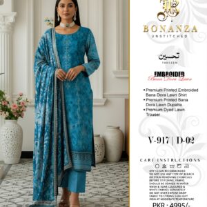 Bonanza Lawn Fabric Printed suit 3pc