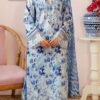 1 (2) AFROZEH Lawn & Chiffon Printed 3pc Suit With Patches