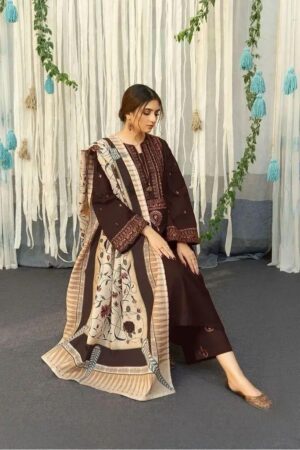 URGE Lawn Embroidered Trouser Suit 3pcs