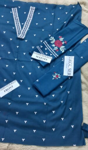 13 (1) URGE Lawn Embroidered 3pc Suit With Embroidered Sleeves