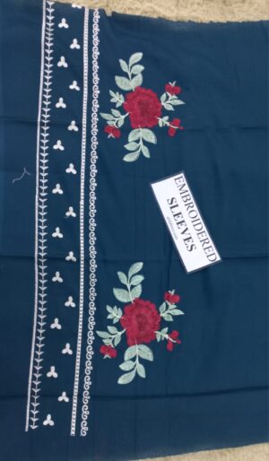 13 (2) URGE Lawn Embroidered 3pc Suit With Embroidered Sleeves