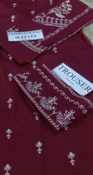 URGE Lawn Embroidered 3pc Suit With Voil Dupatta