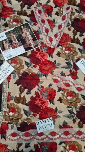 IZNIK Lawn Printed And Embroidery Patches Dress