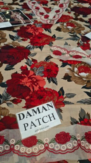 IZNIK Lawn Printed And Embroidery Patches Dress