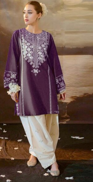 2 URGE 2pc Lawn Embroidery Suit With Embroidered Trouser
