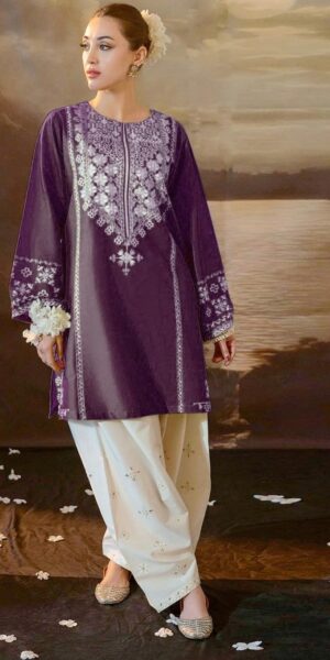2 URGE 2pc Lawn Embroidery Suit With Embroidered Trouser