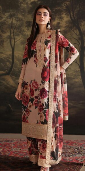 2 IZNIK Lawn Printed And Embroidery Patches Dress