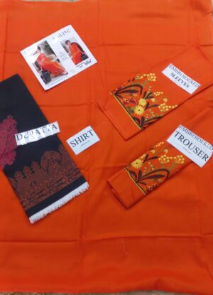 20 (2) A SLING Embroidered Trouser Lawn 3pc Suit