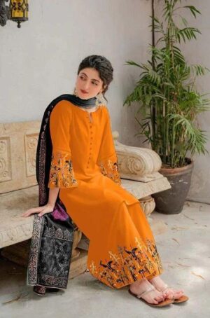 20 A SLING Embroidered Trouser Lawn 3pc Suit