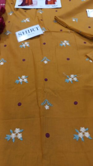 21 (2) BAROQUE Lawn Embroidered Suit With Embroidered Duptta