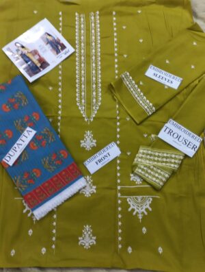 22 (6) URGE Lawn Embroidered 3pc Suit With Embroidered Trouser