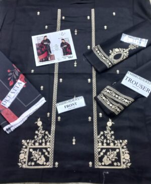 URGE Embroidered Lawn 3pc Suit With Voil Dupatta