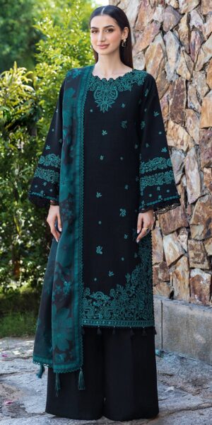 26 (2) FARASHA Lawn Embroidered Suit With Voil Dupatta