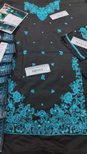 FARASHA Lawn Embroidered Suit With Voil Dupatta