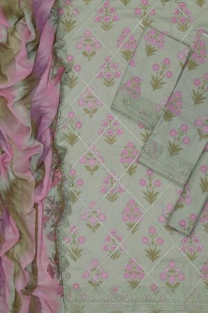 SOBIA NAZIR Lawn Fabric Printed And Embroidered 3pc Suit