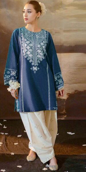3 URGE 2pc Lawn Embroidery Suit With Embroidered Necline