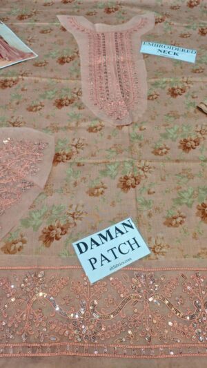 MOHAGNI Lawn Embroidered Dress With Chiffon Ready To Wear Dupatta